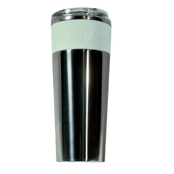 Starbucks 2022 Holiday Release Stainless Steel Travel Mug 16 oz Mint Rubber Grip - Picture 1 of 10